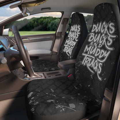 Ducks Bucks & Muddy Trucks - Seat Covers - Mid Grays