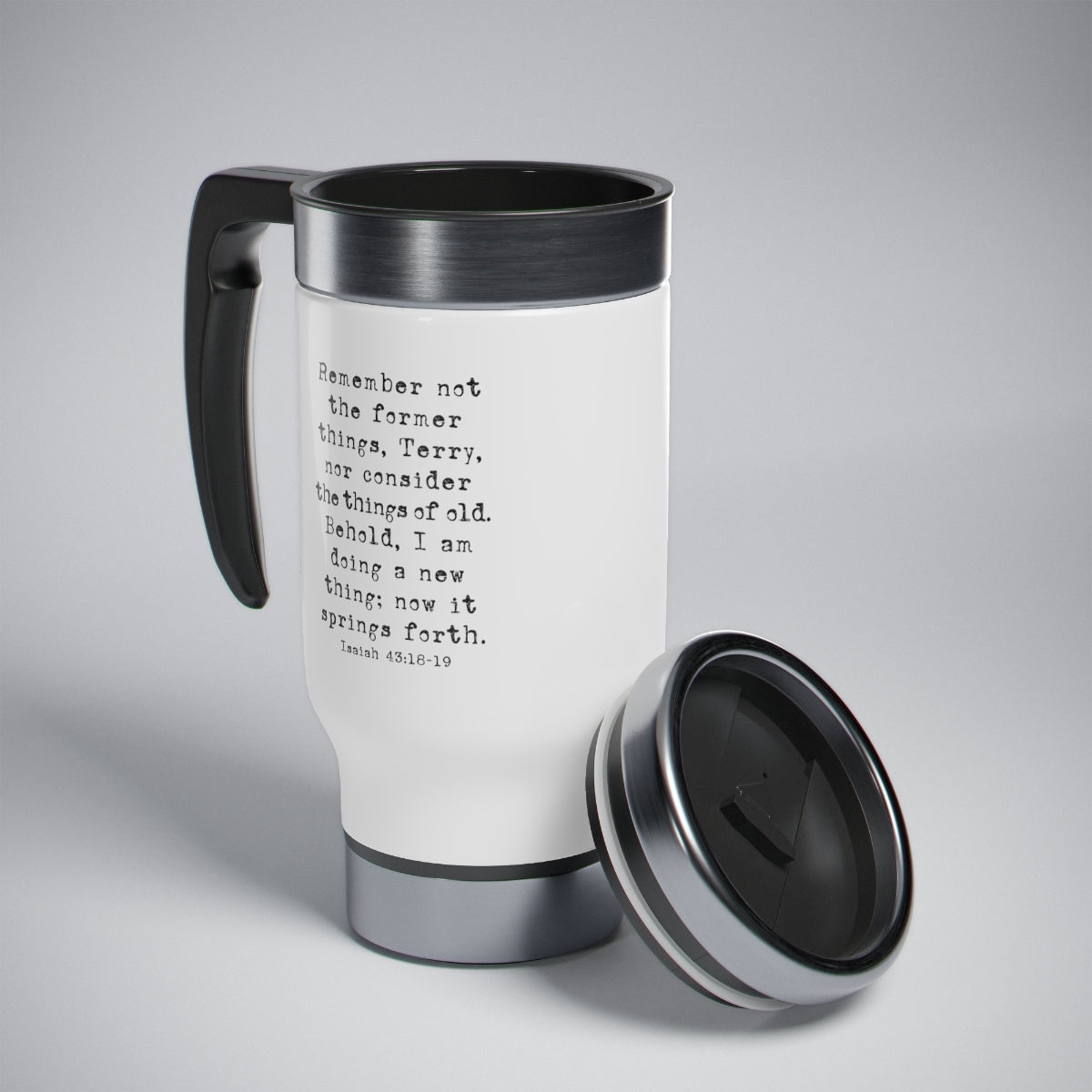 I Am Doing a New Thing (Name Travel Mug)