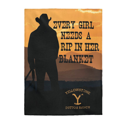 Yellowstone - Every Girl Needs a Rip - Velveteen Plush Blanket