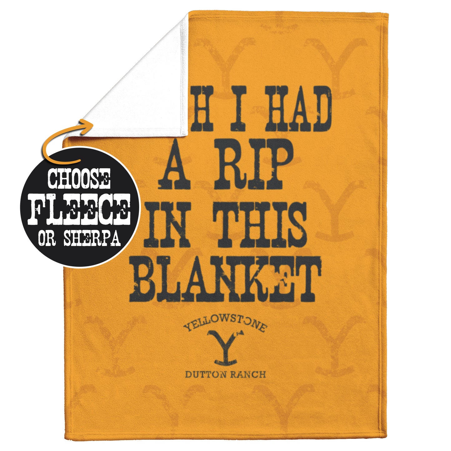 Yellowstone - Rip Blanket - Fleece or Sherpa