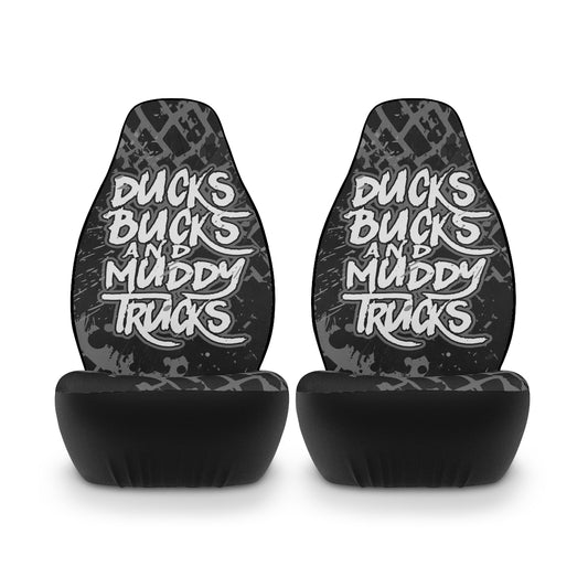 Ducks Bucks & Muddy Trucks - Seat Covers - Black & Gray