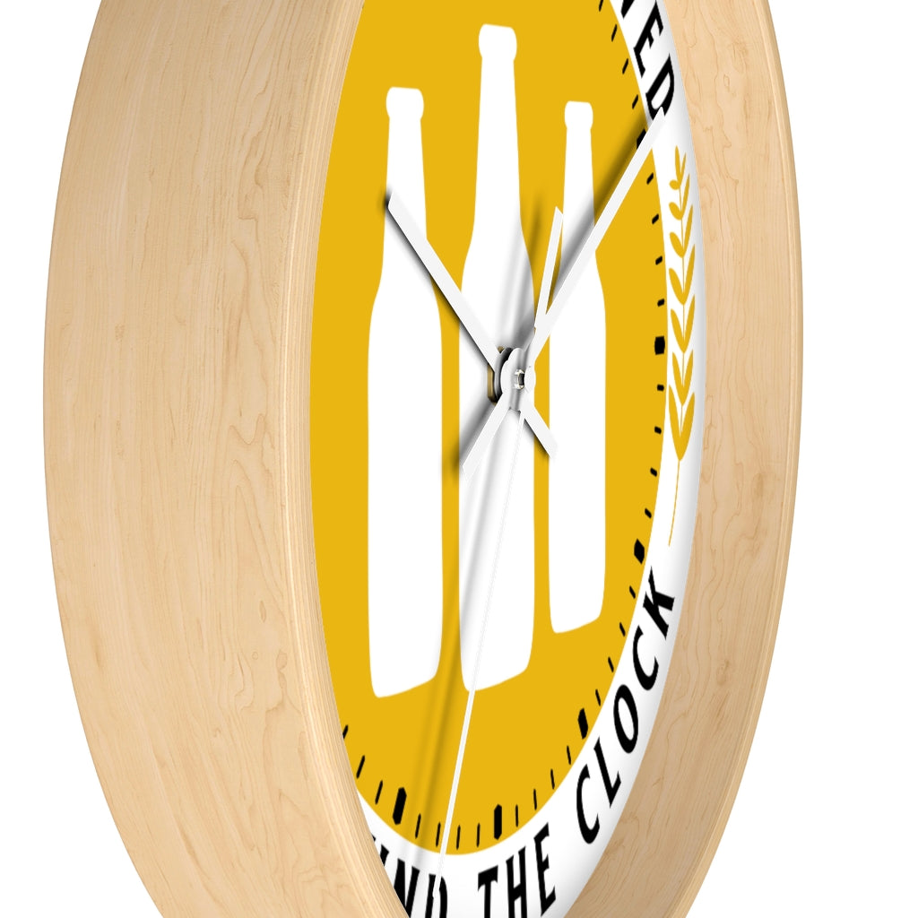 Craft Beer Served Around The Clock Wall clock