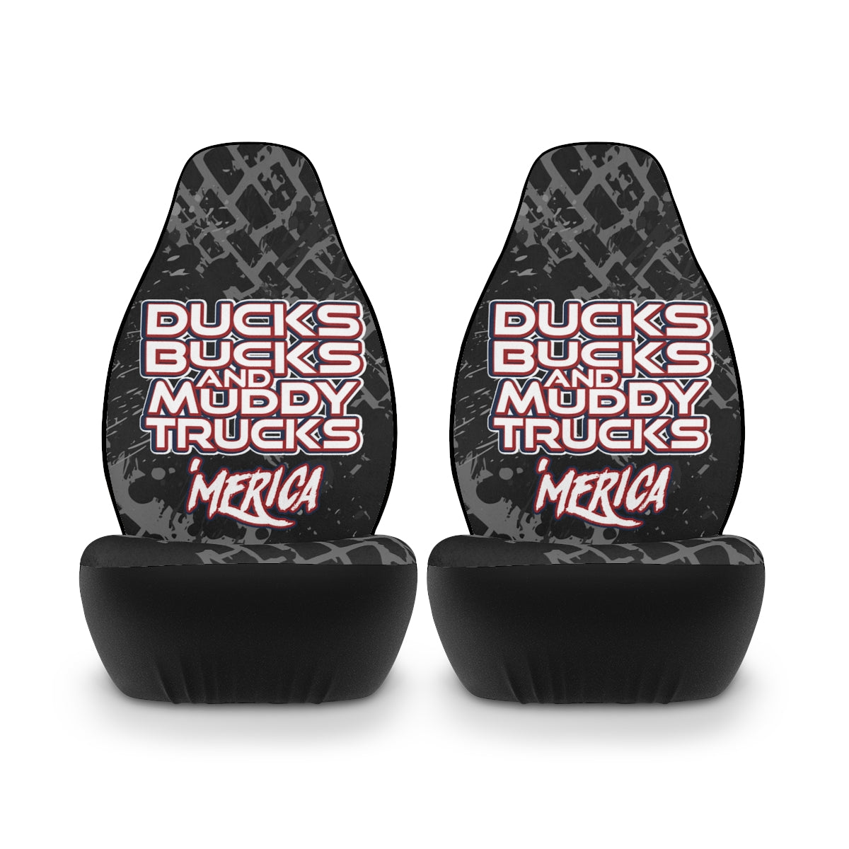 Ducks Bucks & Muddy Trucks - Red White & Blue Text