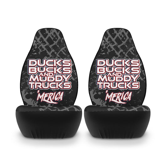 Ducks Bucks & Muddy Trucks - Red White & Blue Text