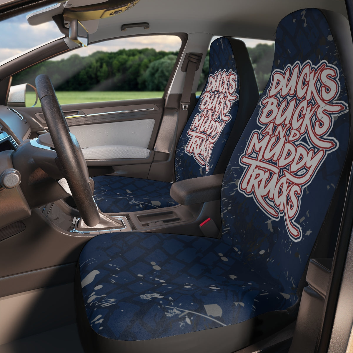 Ducks Bucks & Muddy Trucks - Seat Covers - Blue Patriotism